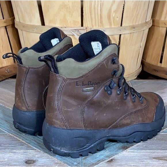 L.L. Bean Cresta Brown Leather Goretex Waterproof Trail Hiking Boot Women Size 5 - Picture 5 of 12
